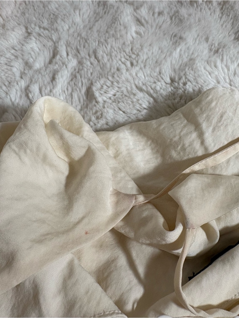 Topshop Ivory Satin Lined Midi Slip Dress — Size M - Picture 9 of 9